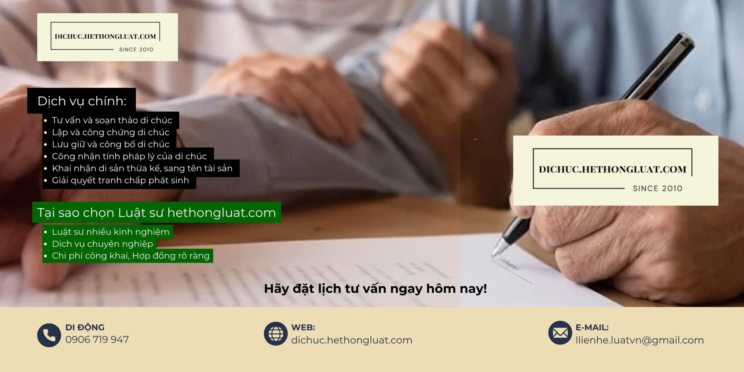 Văn phòng Luật soạn di chúc thừa kế tại Chiềng Sại, Bắc Yên, Sơn La