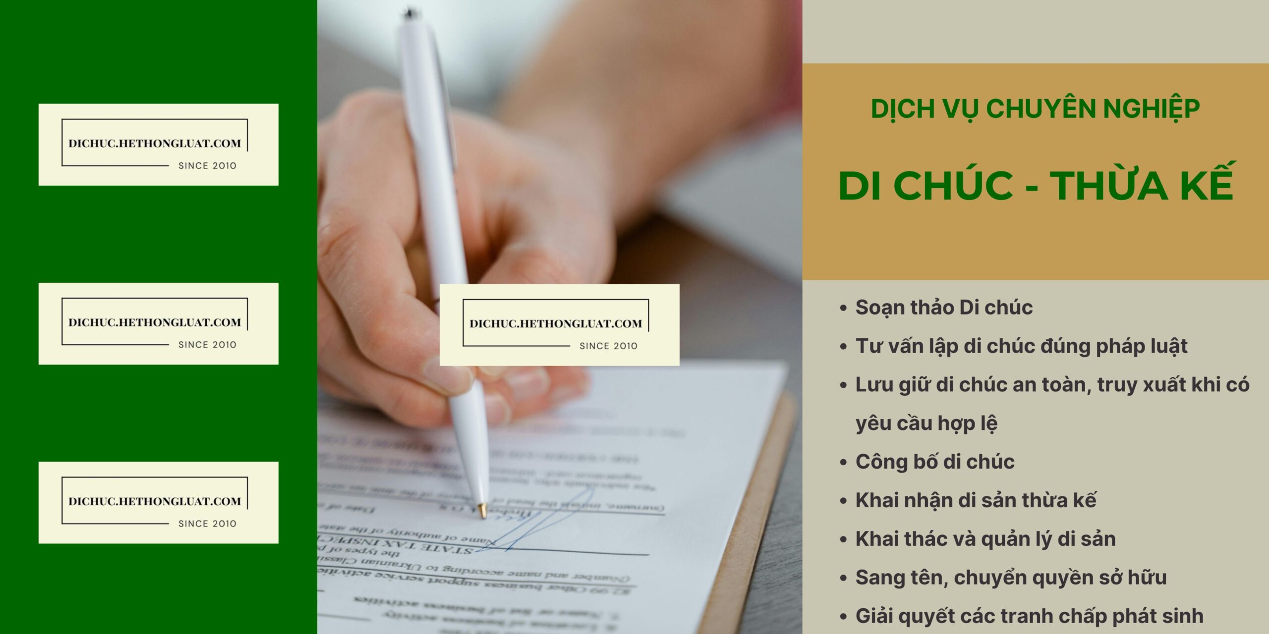 Trọn gói soạn thảo di chúc để lại thừa kế ở khu vực Minh Quang, Ba Vì, Hà Nội
