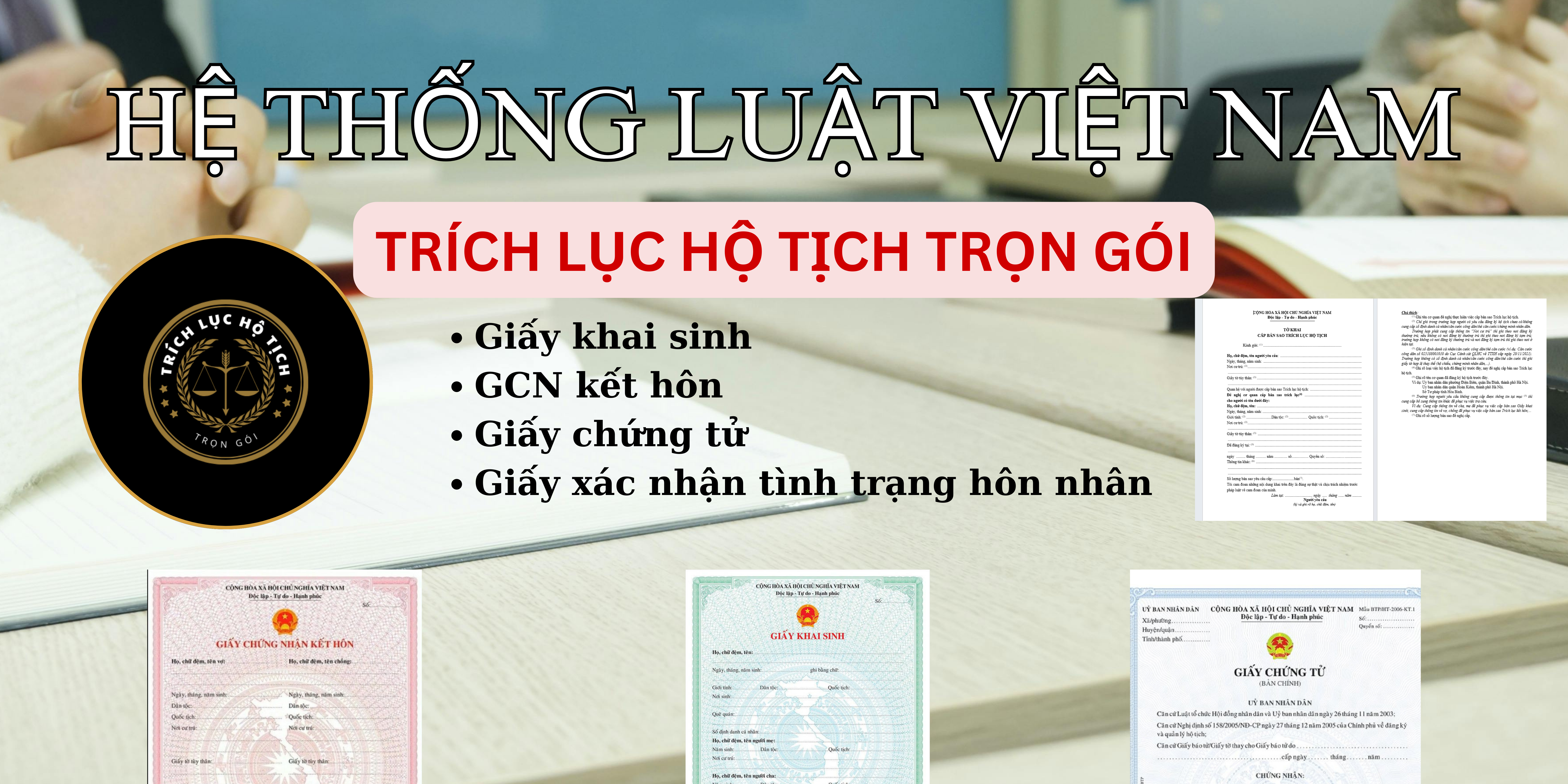 Luật sư trọn gói Trích lục trực tuyến hộ tịch cực nhanh khu vực tại Chiềng Chung, Mai Sơn, Sơn La