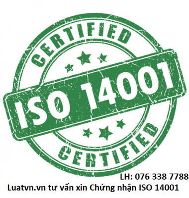 Chứng nhận ISO 14001.