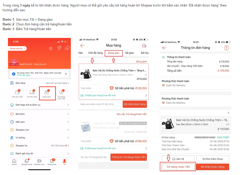 Khiếu nại trên shopee như thế nào?.