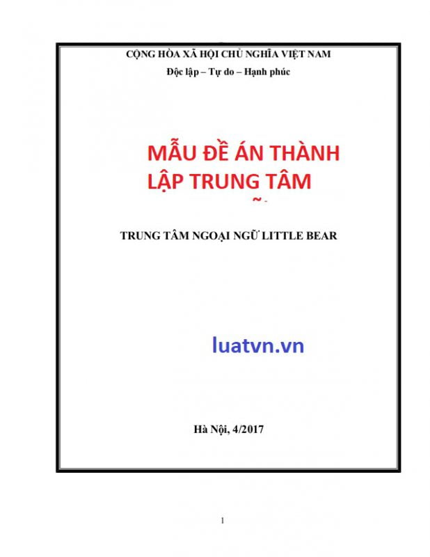 Đề án thành lập trung tâm ngoại ngữ năm 2023.