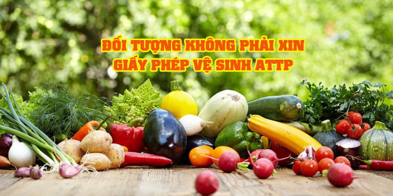 Đối tượng không cần xin giấy phép vệ sinh ATTP.
