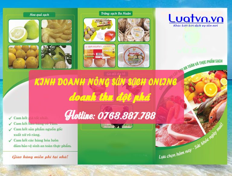 Kinh doanh nông sản sạch online tạo doanh thu đột phá.