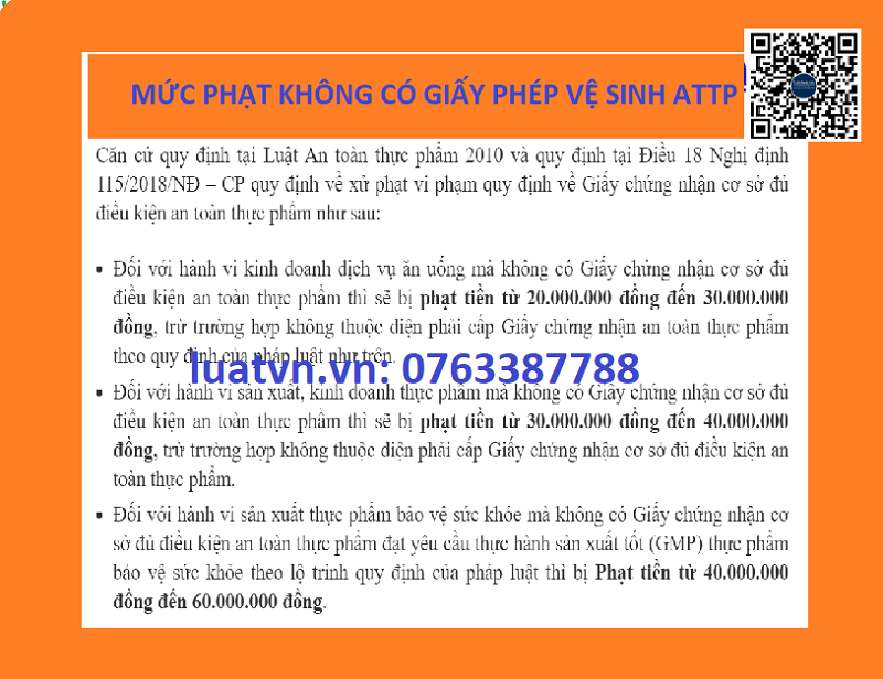 Giấy phép an toàn vệ sinh thực phẩm cho nhà hàng năm 2023.