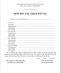Quy định về giấy xác nhận dân sự.