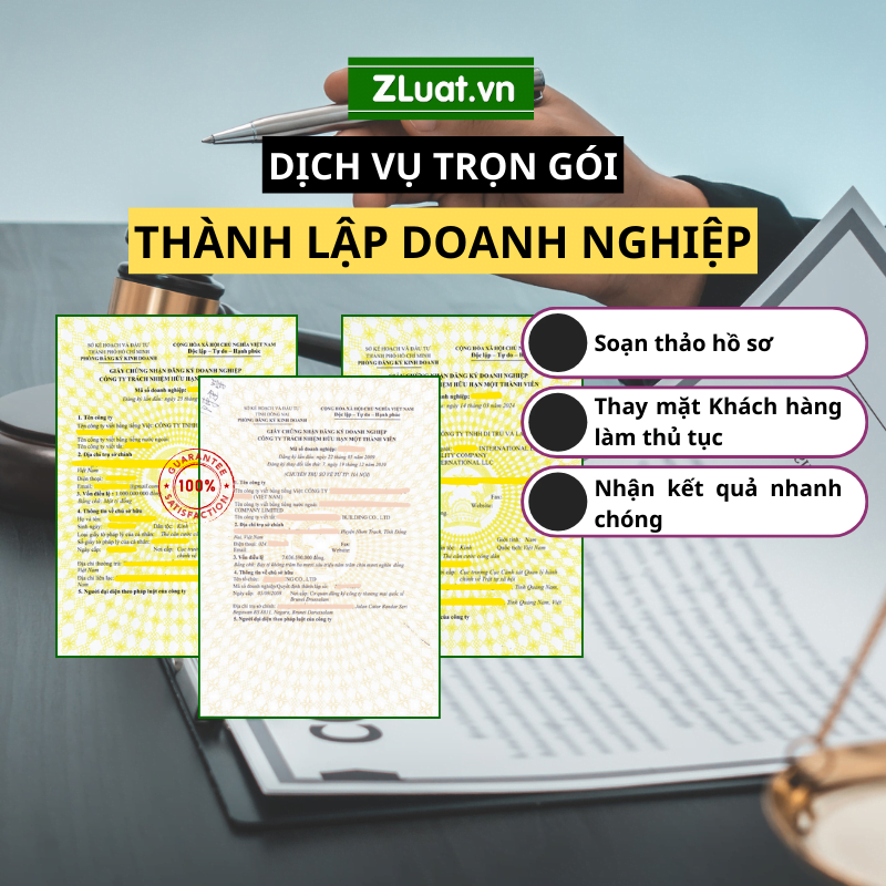 Dịch vụ thành lập Doanh nghiệp nhanh, trọn gói