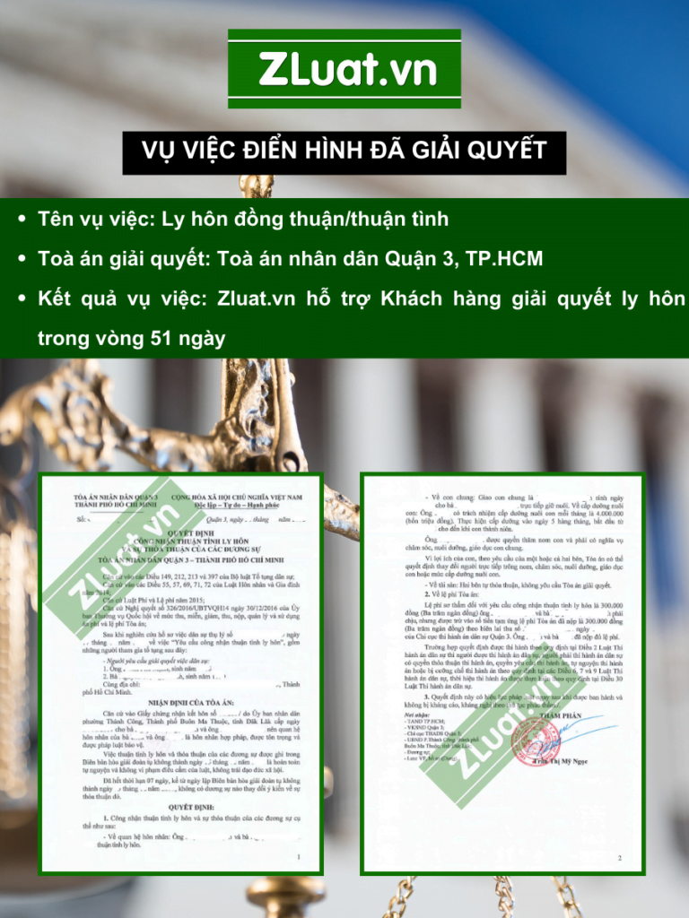 Dịch vụ Ly hôn Thuận tình (Ly hôn Đồng thuận) nhanh, trọn gói