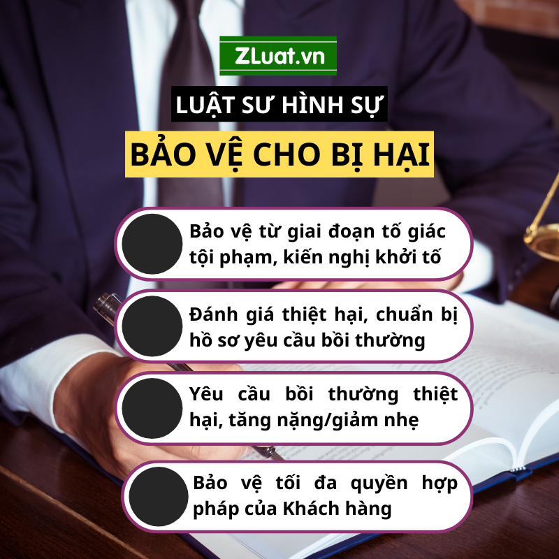 Luật sư bảo vệ bị hại trong các vụ án hình sự