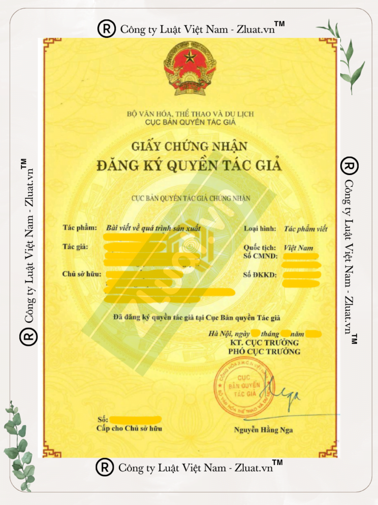 Dịch vụ Đăng ký bảo hộ quyền tác giả